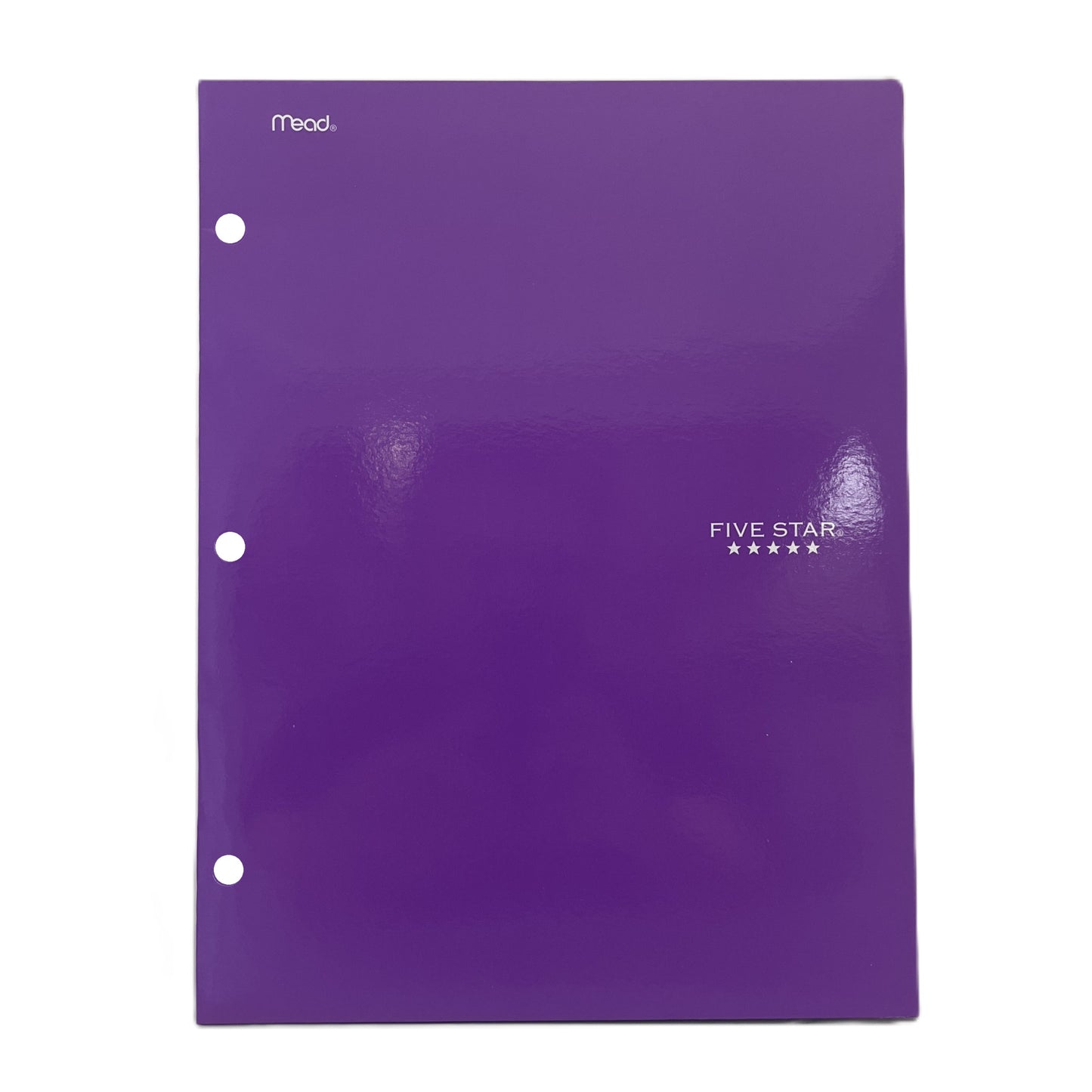 Purple five-star binder with 'Mead' branding on a white background