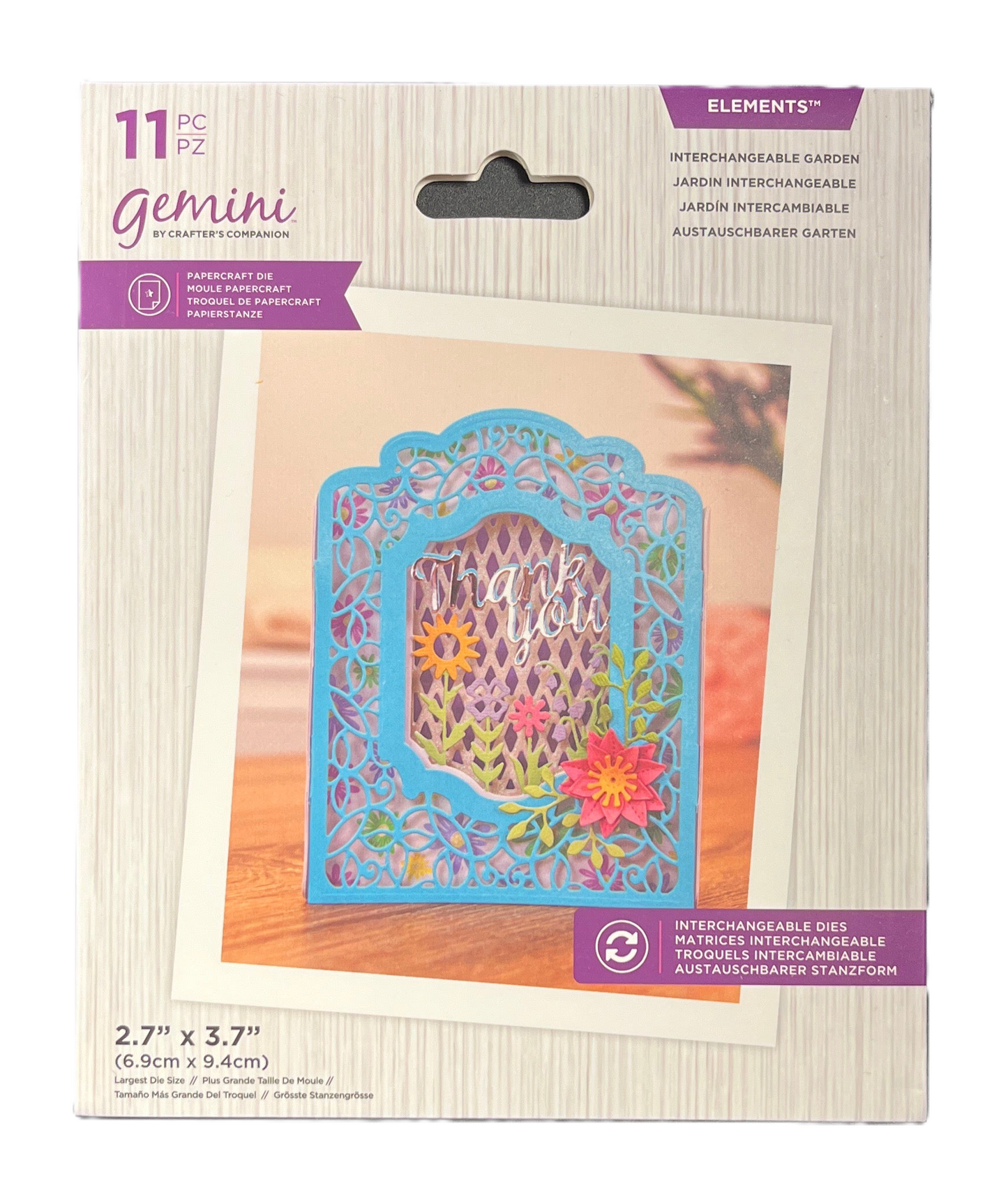 Gemini interchangeable garden die set packaging on a white background