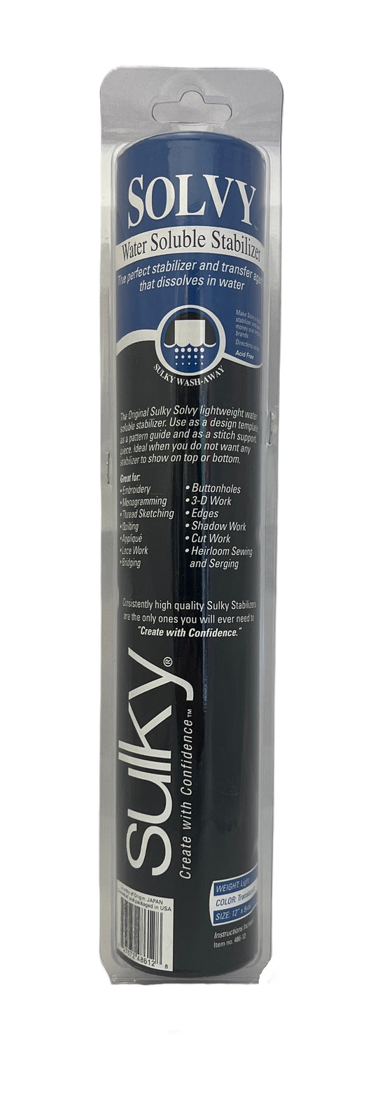 SOLVY water-soluble stabilizer packaging on a white background