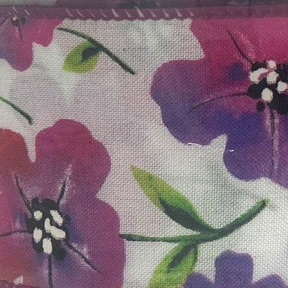 Pansy Pinks Purples Floral - 2.5” x 50 yds - Wire Edged Premium Ribbon