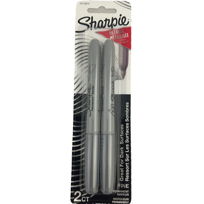 Sharpie metallic markers in packaging on a white background