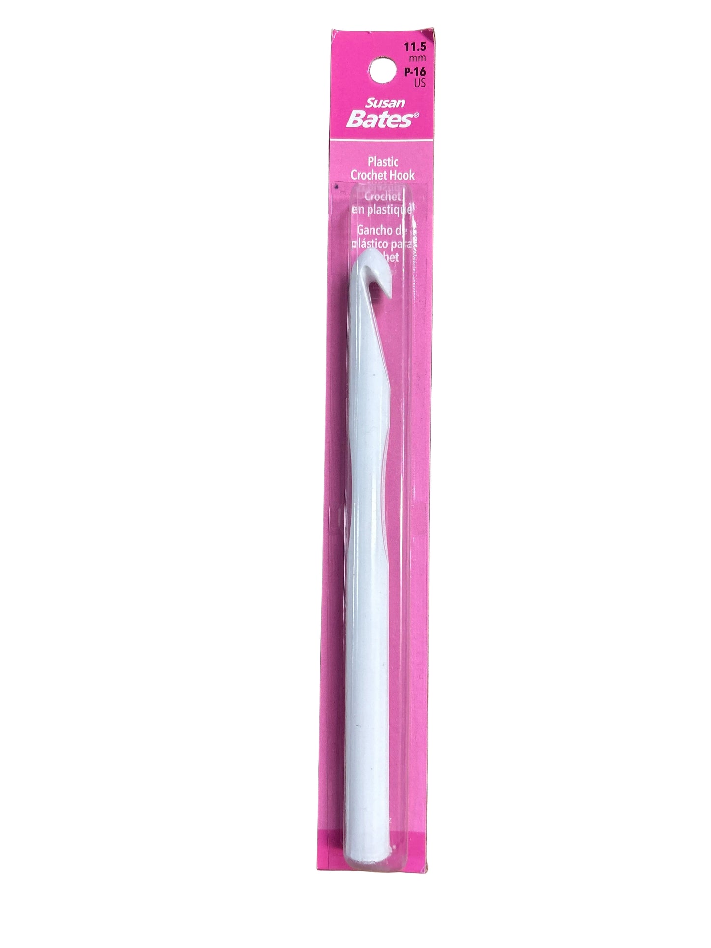 Luxite 5.5" Plastic Crochet Hook - P/16 (11.5 MM)