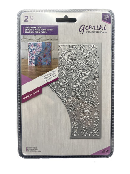 Metallic die with intricate design on a Gemini packaging