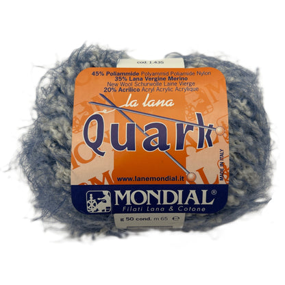 Ball of yarn with a 'Quark' label on a white background