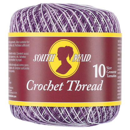 South Maid Crochet Thread Size 10 - Shaded Purples