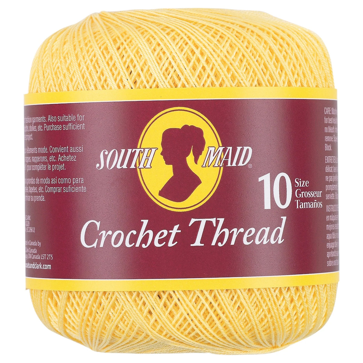 South Maid Crochet Thread Size 10 - Soft Yellow