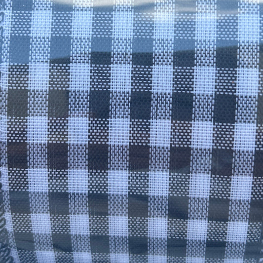 Gingham Black / White - 2.5" Wire-Edged Ribbon 50 yd Roll