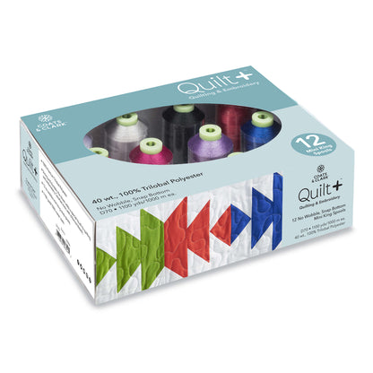 Coats Quilt+ Quilting & Embroidery BASICS Thread 12 Spool Set