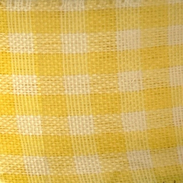 Yellow White Gingham - 1.5” x 50 yds - Wire Edged Premium Ribbon
