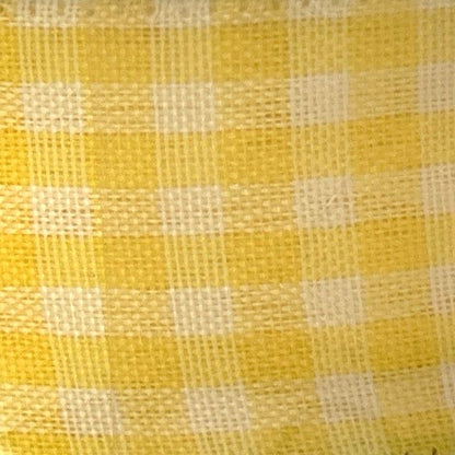 Yellow White Gingham - 1.5” x 50 yds - Wire Edged Premium Ribbon