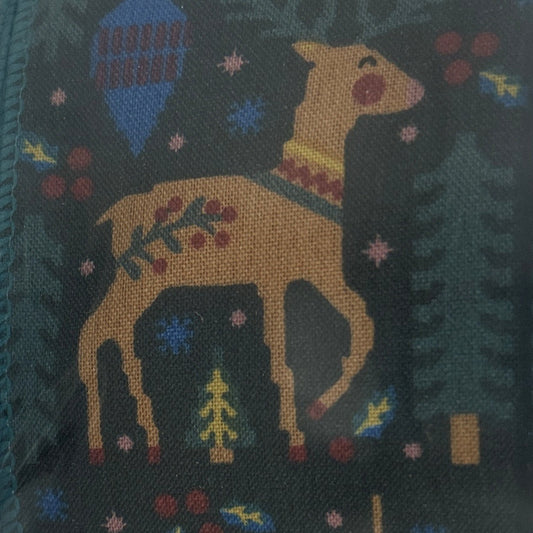 Reindeer - 2.5” x 50 yds - Wire Edged Premium Ribbon