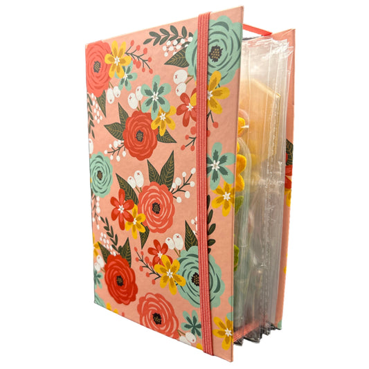 Floral-patterned box on a black background