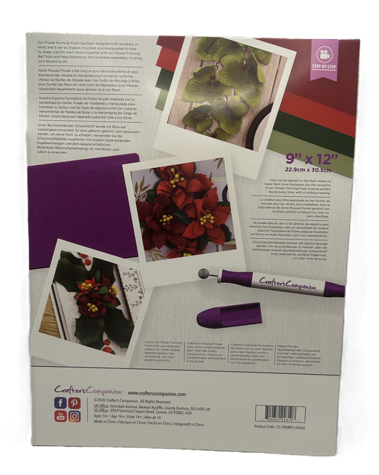 Product packaging with images of artwork and product details on a white background