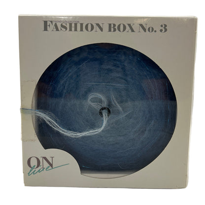 Packaged product with 'Fashion Box No. 3' and 'ON' branding on a white background