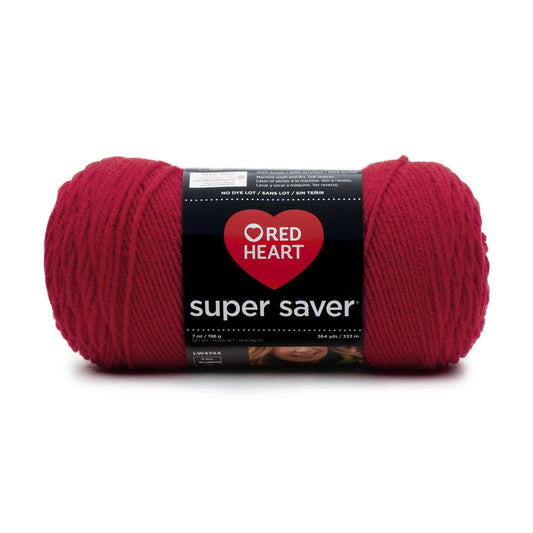 Red Heart Super Saver Yarn Skein - Cherry Red 7 oz