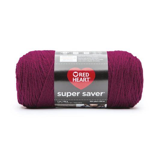 Red Heart Super Saver Yarn Skein - Mulberry 7 oz