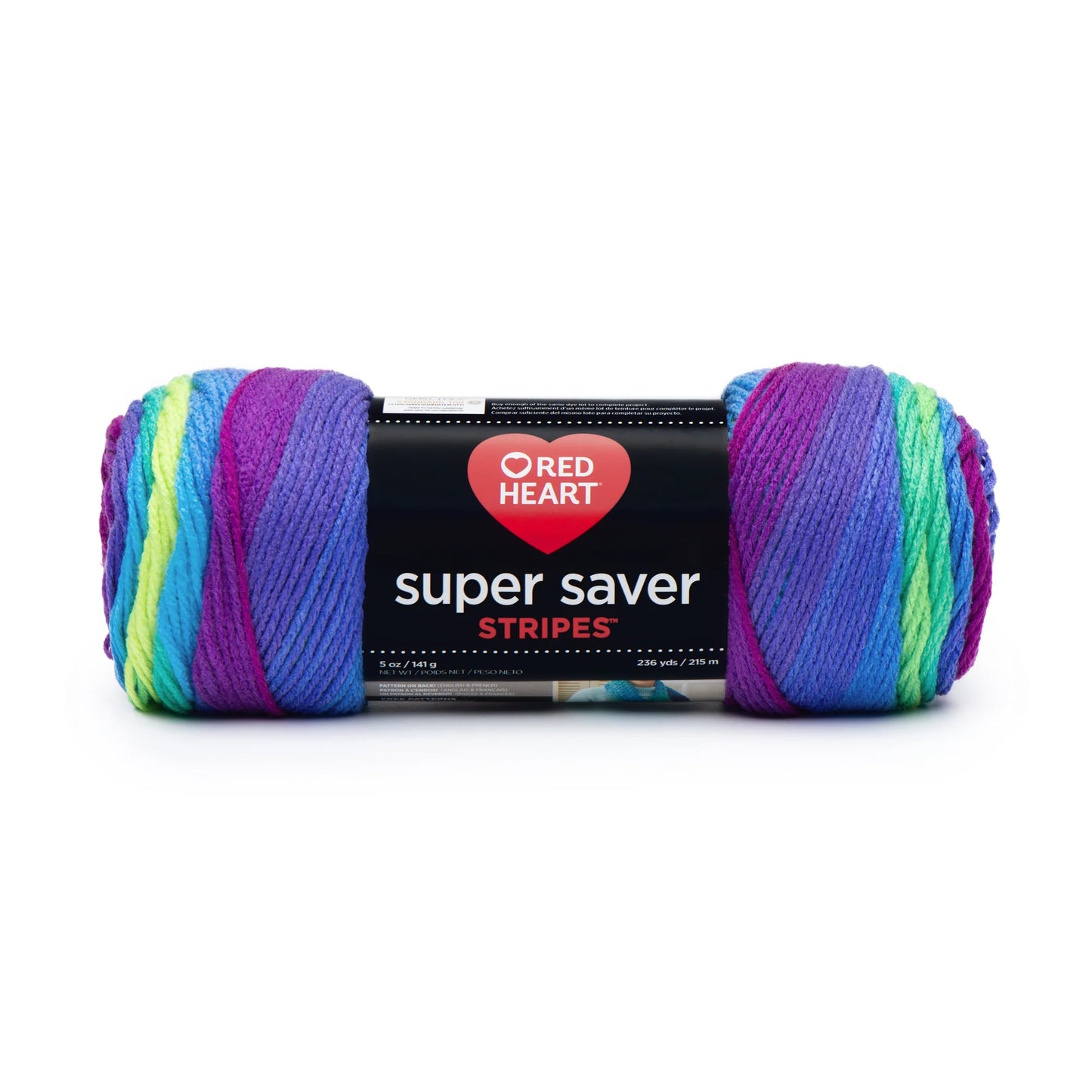Red Heart Super Saver Stripes Yarn Skein - Parrot Stripe 5oz