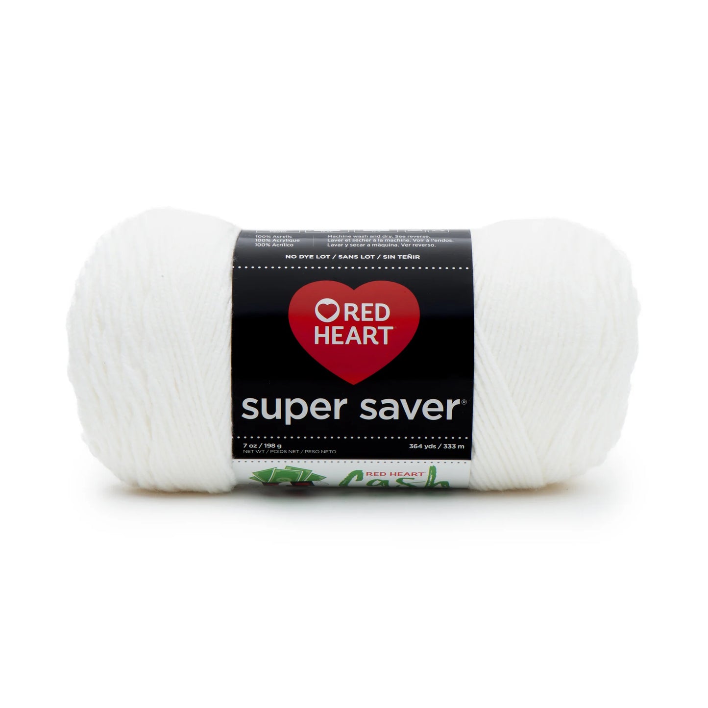 Red Heart Super Saver Yarn Skein - White 7 oz