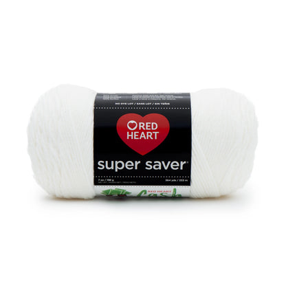 Red Heart Super Saver Yarn Skein - White 7 oz