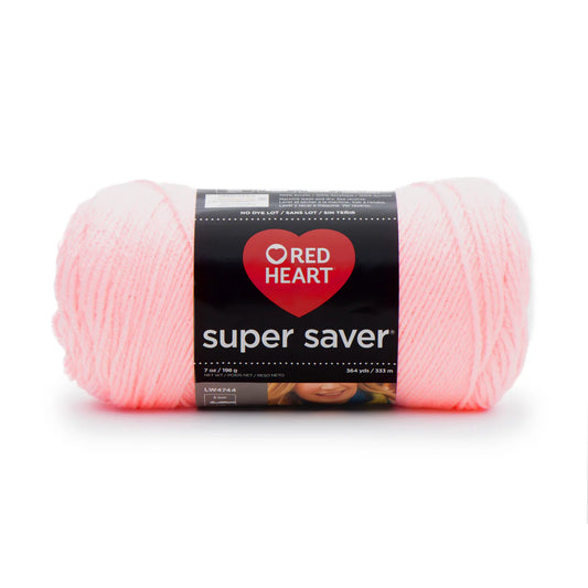 Red Heart Super Saver Yarn Skein - Petal Pink 7 oz