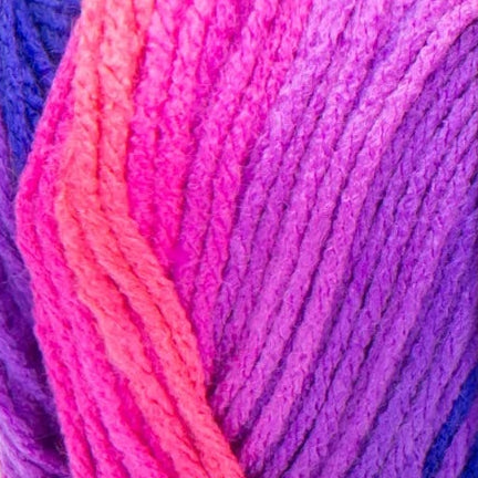 Red Heart Super Saver Stripes Yarn Skein - Flamenco Stripe 5oz
