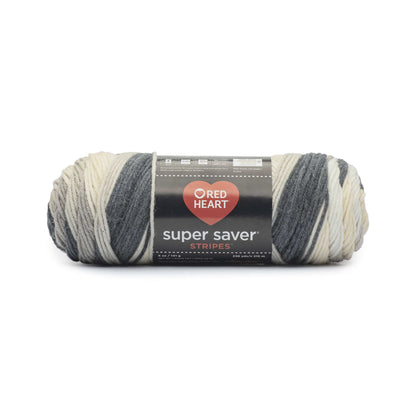 Red Heart Super Saver Stripes Yarn Skein - Newsprint Stripe 5oz