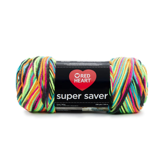 Red Heart Super Saver Yarn Skein - Blacklight 5oz