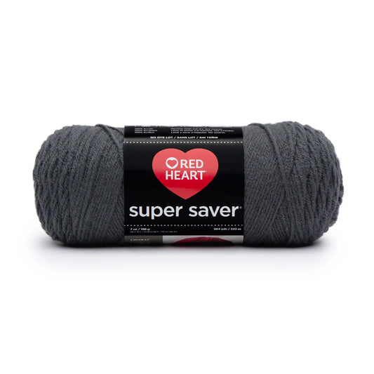 Red Heart Super Saver Yarn Skein - Charcoal 7 oz