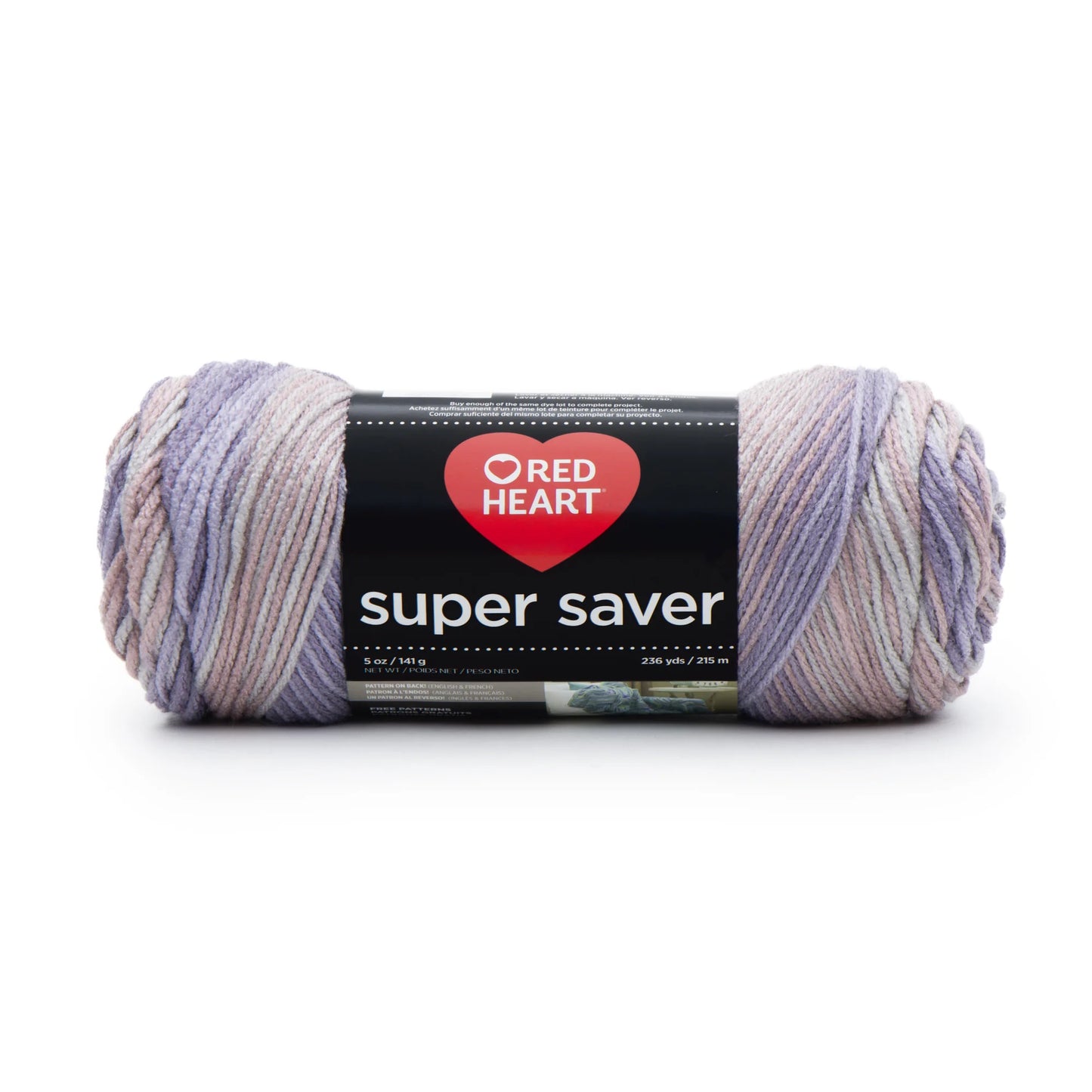 Red Heart Super Saver Yarn Skein - Mulberry Mix 5oz