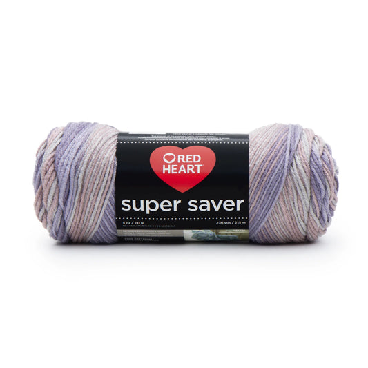 Red Heart Super Saver Yarn Skein - Mulberry Mix 5oz