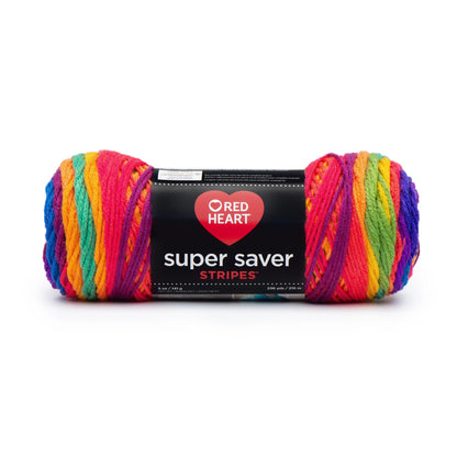 Red Heart Super Saver Stripes Yarn Skein - Favorite Stripe 5oz