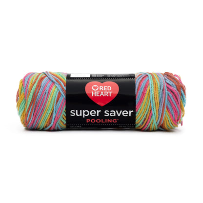 Red Heart Super Saver Pooling Yarn Skein - Papaya Pooling 5oz