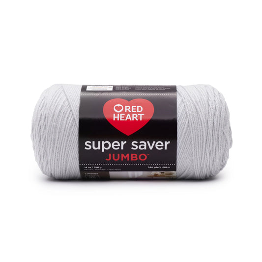 Red Heart Super Saver Jumbo Yarn Skein - Light Gray 14 oz