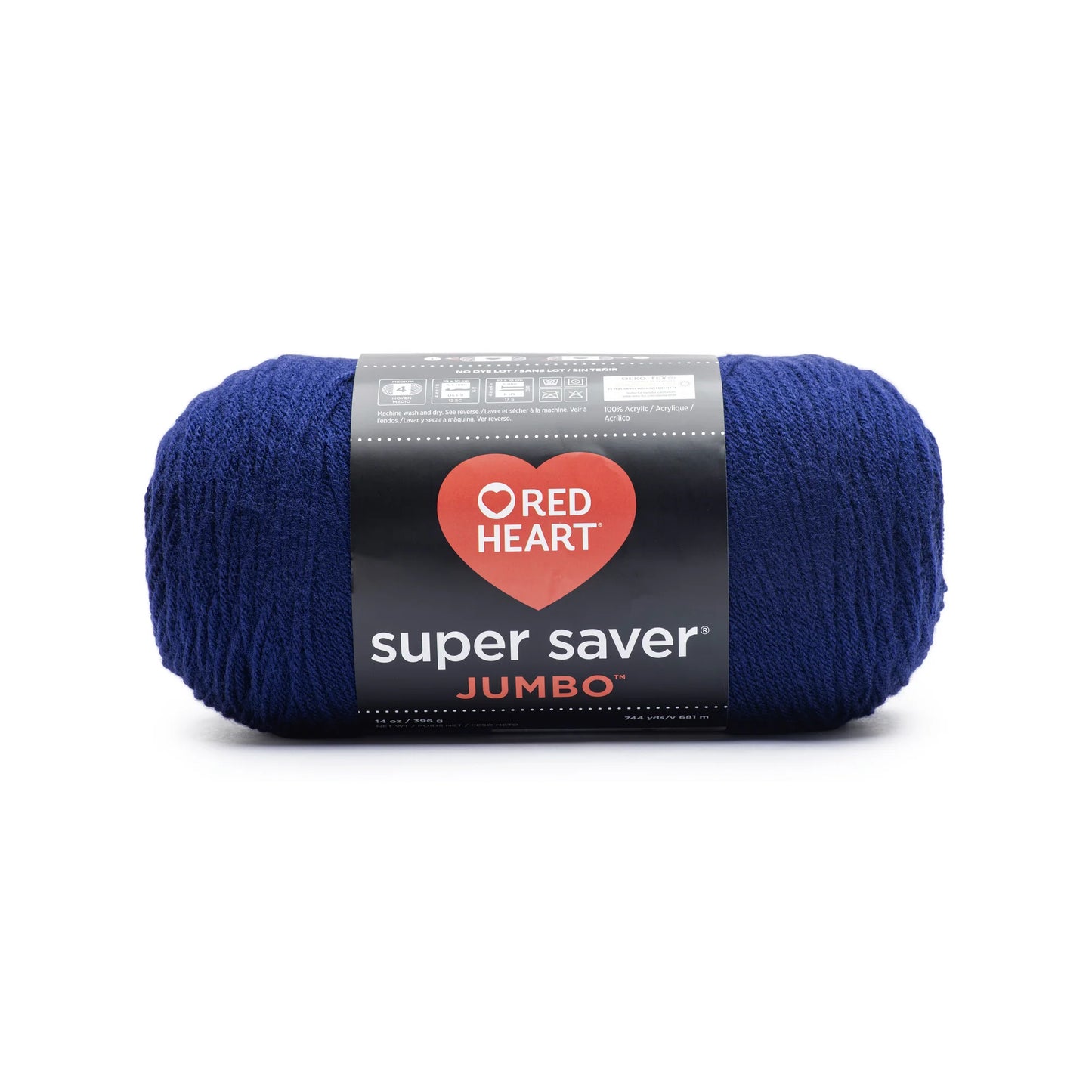 Red Heart Super Saver Jumbo Soft Navy Yarn Skein - 14 oz