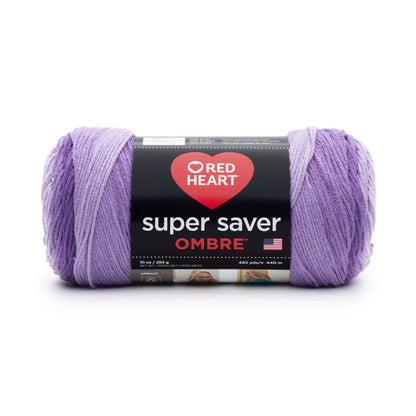Red Heart Super Saver Ombre Yarn Skein - Violet Purple 10 oz