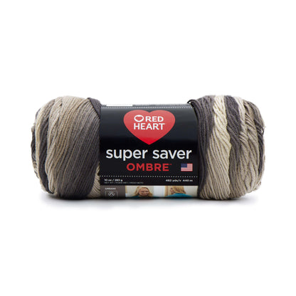 Red Heart Super Saver Ombre Yarn Skein - Hickory 10 oz