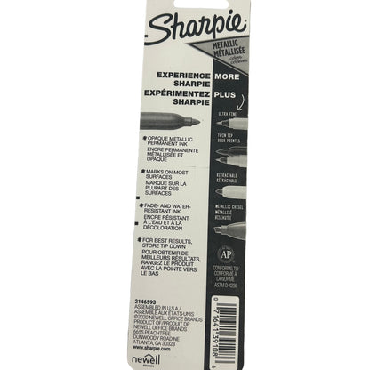 Sharpie metallic marker packaging on a gray background