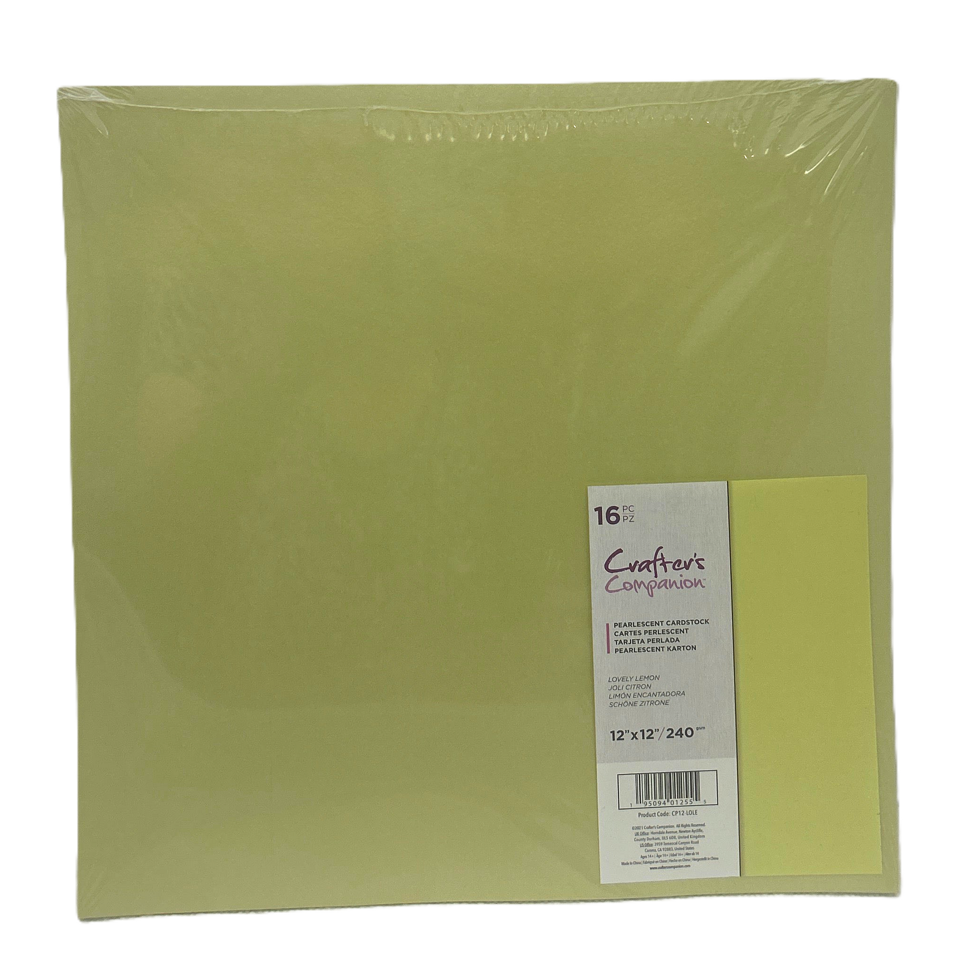 Packaged green paper with a label on a white background