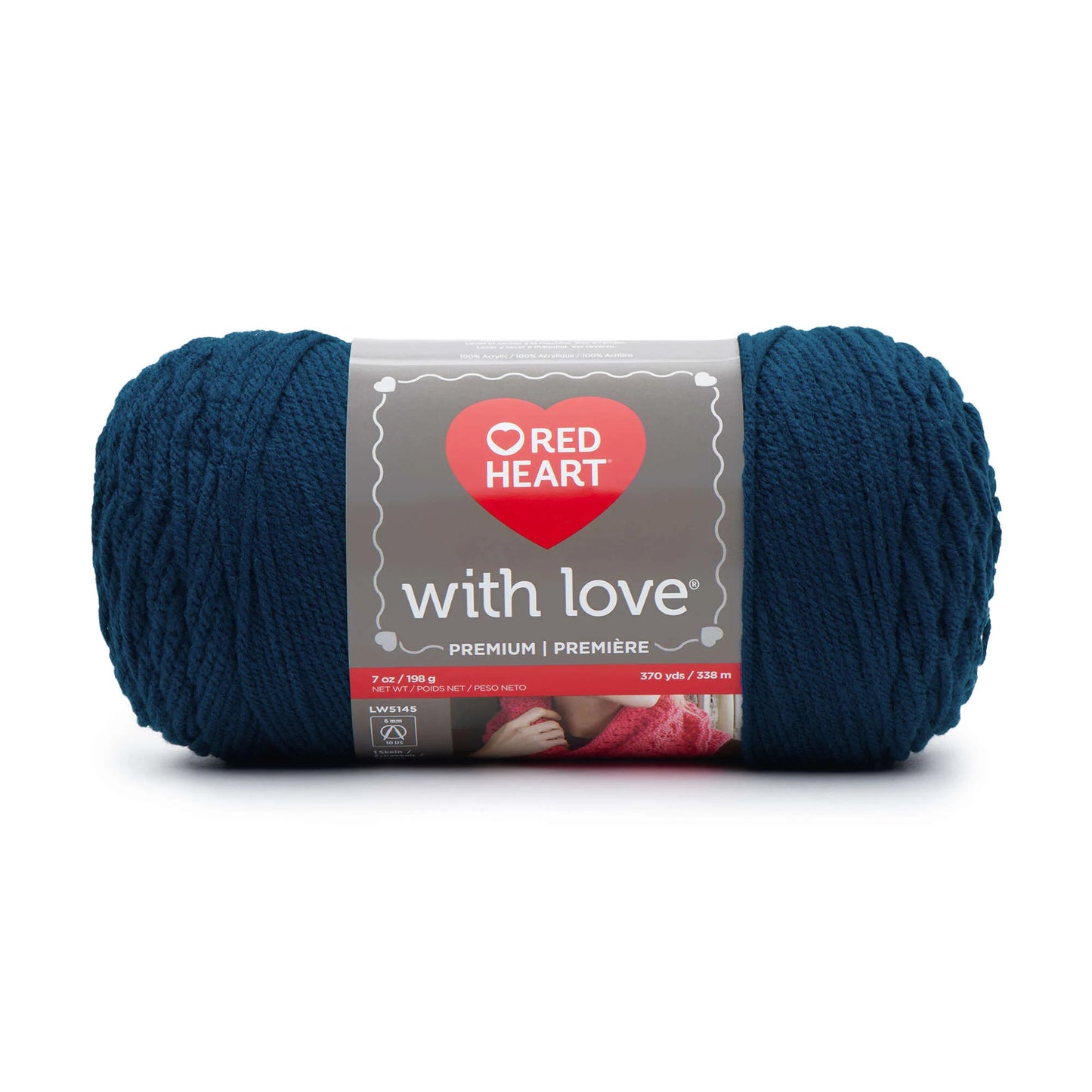 Red Heart With Love Yarn Skein - Peacock 7 oz