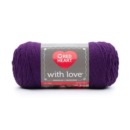 Red Heart With Love Yarn Skein - Aubergine 7 oz