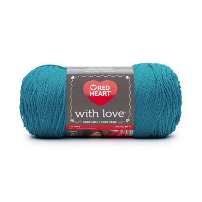 Red Heart With Love Yarn Skein - Blue Hawaii 7 oz