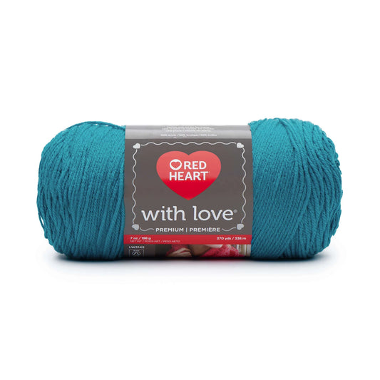 Red Heart With Love Yarn Skein - Blue Hawaii 7 oz