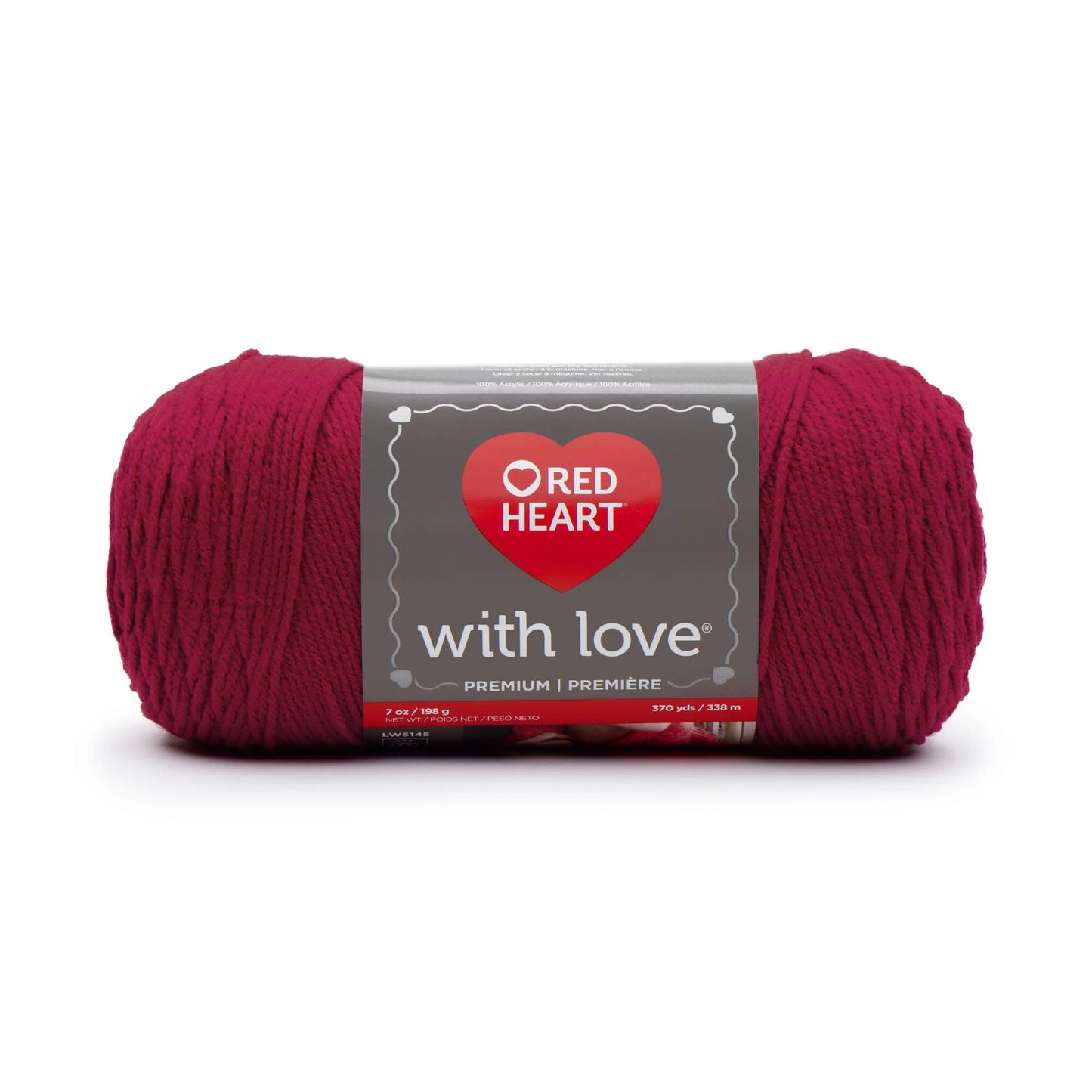 Red Heart With Love Yarn Skein - Holly Berry 7 oz