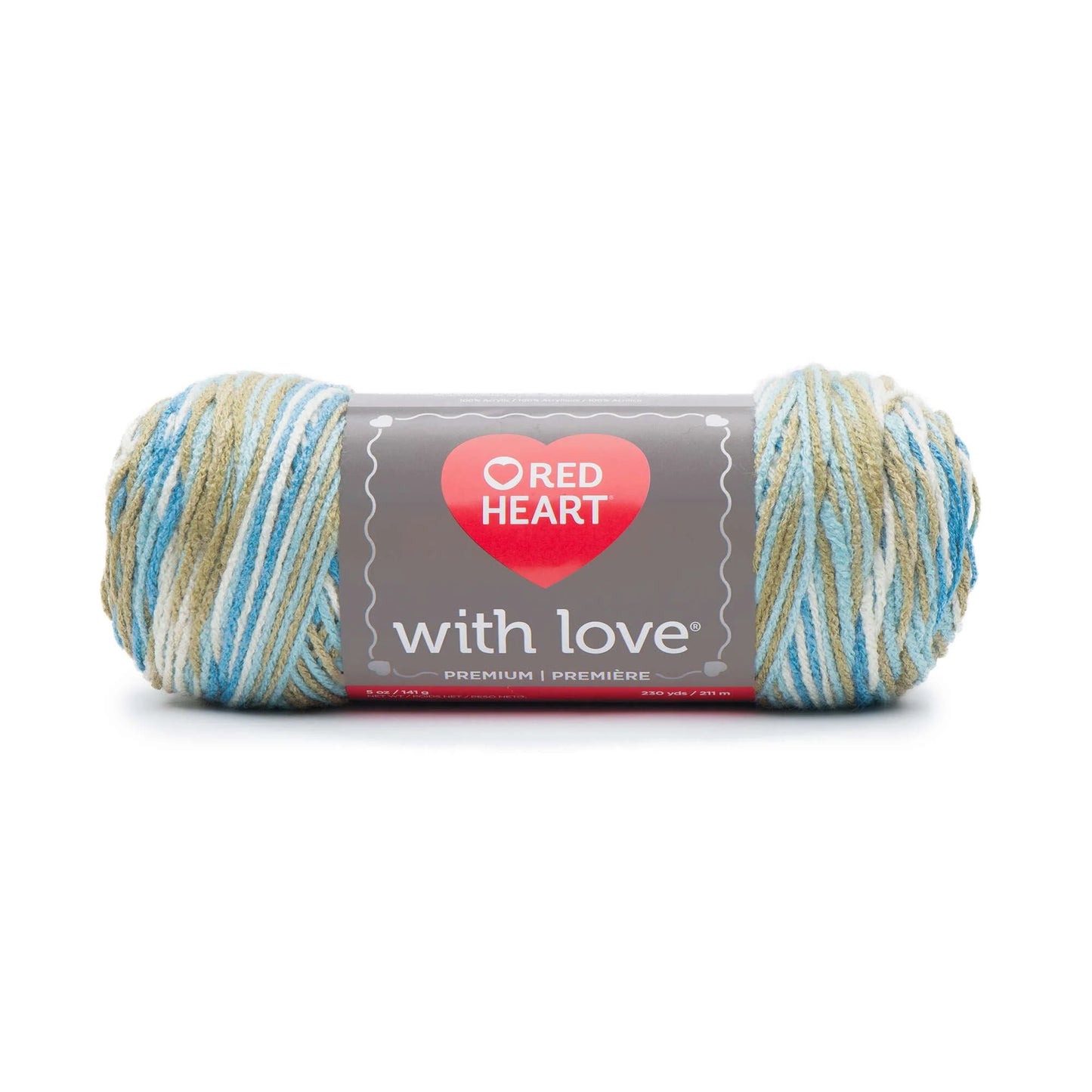 Red Heart With Love Yarn Skein - Beachy