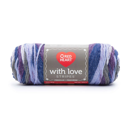 Red Heart With Love Stripes Yarn Skein - Baroque Stripe