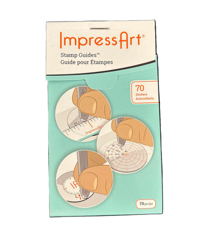 Impress Art stamp guides packaging on a white background