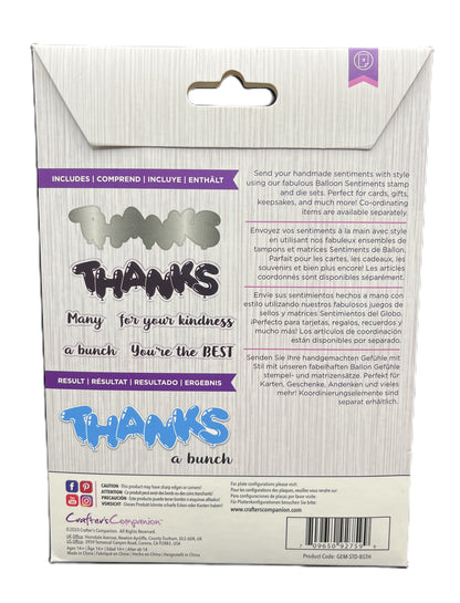 Package with 'Thanks a bunch' text on a white background