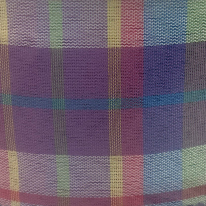 Plaid Purple Pink Teal White - 2.5” x 50 yds - Wire Edged Premium Ribbon