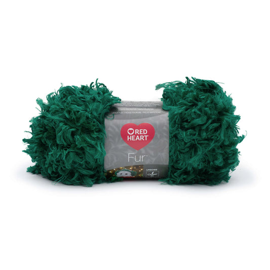 Red Heart Fur Yarn Skein - Pine