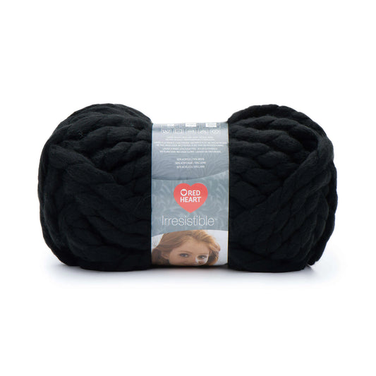 Red Heart Irresistible Jumbo Yarn Black 10oz